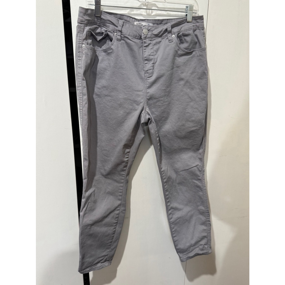 Women's Royalty Gray Ankle High Rise stretch Jeans Size 16